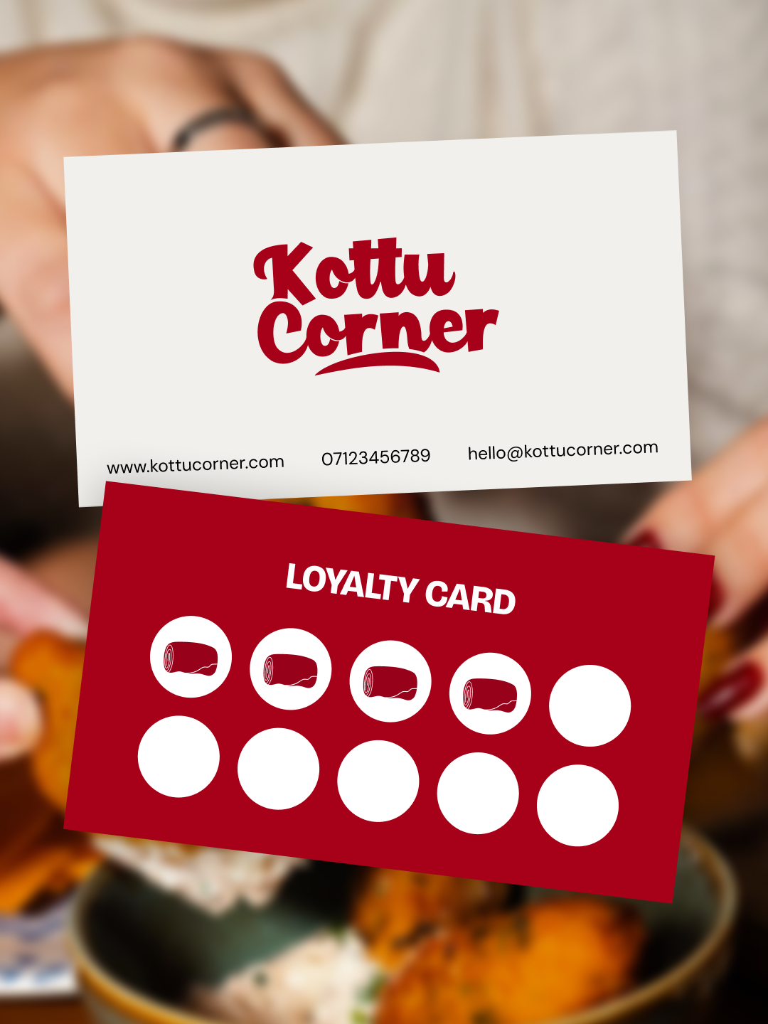 Kottu corner brand identity mockup